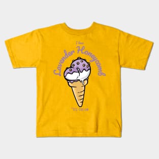 I Love Lavender Honeycomb Ice Cream Kids T-Shirt